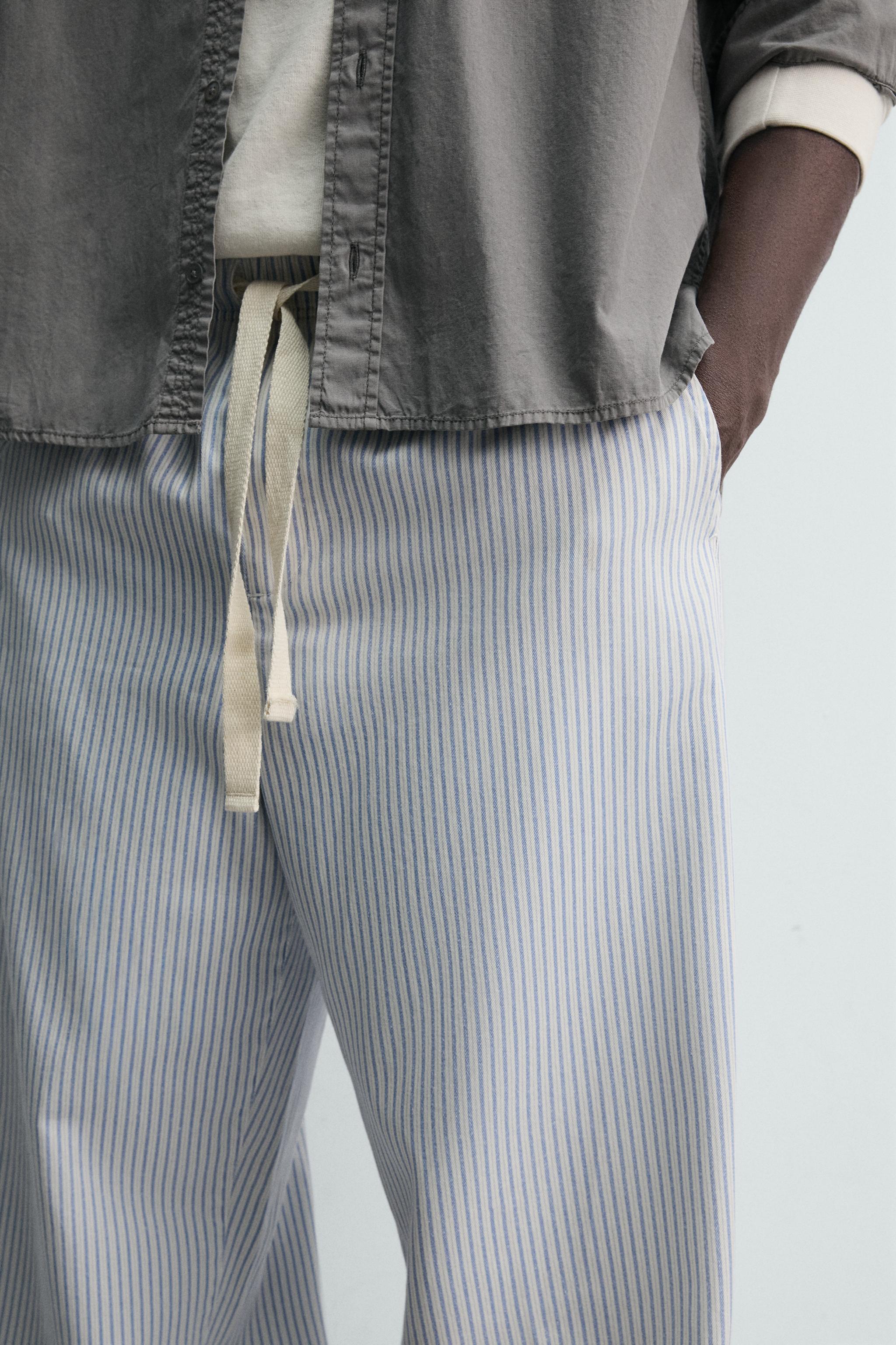 PANTALON BAGGY À RAYURES